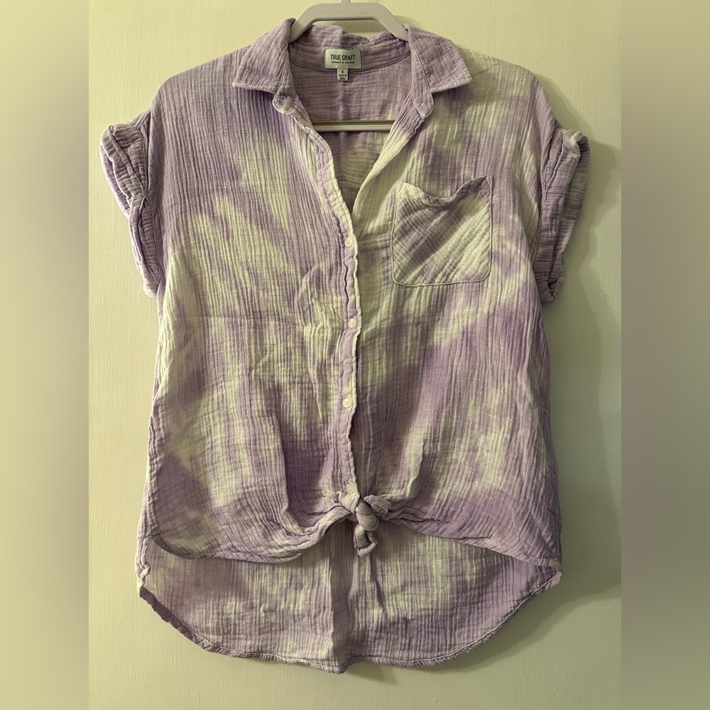 True Craft Tie-Dye Button-Down Shirt